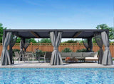 12' x 16'Pergola Modern Style with Adjustable Louvers for Outdoor Roof, Garden, Easy Assembly, 68814330