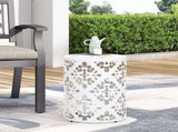 Outdoor Metal end Table -Large 73605.00WHI