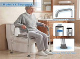 Adjustable Raised Toilet Seat , 300LBS Capacity with Armrests & 77758330