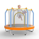 55-inch Trampoline for Kids Indoor & Outdoor Small Toddler Trampoline with Basketball Hoop W1163P315238