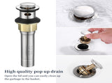 Bathroom Faucet Brushed Nickel with Pop-up Drain & Supply Hoses Two-Handle 360 Degree High Arc 62827781