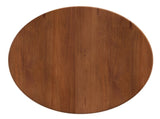 Round Fluted Coffee Table with Storage, Pine Solid Wood, Sliding Door, Walnut, 31.8" 90275322