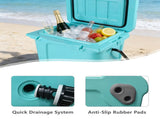 25QT Portable Cooler, Insulated Hard Cooler with Bottle Opener, Cup Holder, Forming Ruler, 5-7 Day 90262979