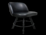 Set of 2 Commercial Grade Swivel Button-Tufted Back Bar Stools with Metal Frame Counter Height W5232P423678