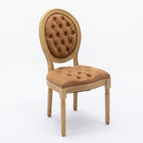 French Style Solid Wood Frame Antique Painting,Hand-pulled buckle decoration PU artificial leather W1143P166791
