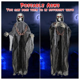 6.4 ft Halloween Standing Grim Reaper Automatic Arm Movement 08131336