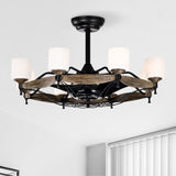 ZUN Dia 33 inch Chandelier Ceiling Fan for Bedroom Dining Room Living Room Kitchen Farmhouse Entry,Matte W1592P153047