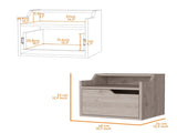 Light Gray Dual-Shelf Display Nightstand B062P175142