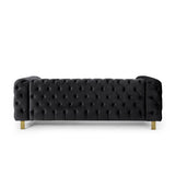 Mirod Comfy 3-seat Sofa with Tufted Back and Arm, Modern for Living Room 69439.00BLK