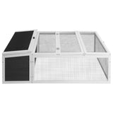 ZUN Chicken Coop with Run, 50in Rabbit Hutch Bunny Cage, Indoor Outdoor Tortoise House Habitat Guinea 91157118