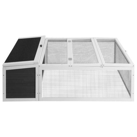 ZUN Chicken Coop with Run, 50in Rabbit Hutch Bunny Cage, Indoor Outdoor Tortoise House Habitat Guinea 91157118