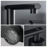 Matte Black Widespread Bathroom Faucet, Waterfall Bathroom Faucets for Sink 3 Hole, 2-Handles Modern T3177P277505