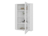 Ruffin Display Cabinet, 1 Door, 4 Shelves, White B097P474260