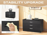 3-Drawer P2 Particleboard Bedside Table with Melamine Finish Drawer Cabinet Lockers 14101534