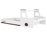 Twin Size Floor Bed with Interesting Car-shape Design, Kids Car Floor Bed with Storage Drawers, W1580P396323