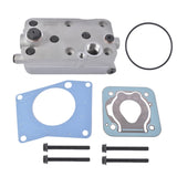 Truck Air Brake Compressor Cylinder Head Silver with Valves Fit for Mercedes-Benz 0011301215 04121116