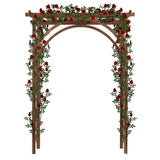 ZUN Beautiful And Practical Garden Arch Dark Brown 44417823