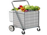 Bigger Super Jumbo Shopping Cart,Grocery Cart on Wheels, Foldable Utility Shopping Carts with Double 11211682