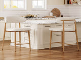 Counter Height Bar Stools Set of 2, Upholstered Counter Stools Modern Barstools with Metal Legs for 92612452