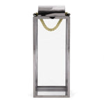 ZUN LARRY 22"H STAINLESS STEEL LANTERN 72177.00SIL