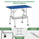 46 Inch Foldable Dog Grooming Table for Home with Adjustable Arm, Noose, Non-Slip Surface, and T3210P293739