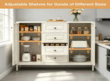 40.16'' Storage Sideboard Buffet Cabinet, Freestanding Accent Cabinet with 4 Drawers & 2 Doors, W3387P487623