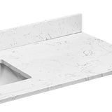 60"x 22" bathroom stone vanity top engineered color undermount ceramic sink and 3 faucet hole W1059P228099