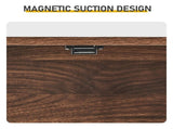 2-Door 3-Shelf MDF Toilet Cabinet with Melamine Finish Bathroom Vanity 23.23*8.66*66.93in Walnut 92221472
