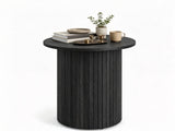 Minimalist Round Pedestal Side Table, Space-Saving Stable Nightstand with Rounded Edges & Anti-Slip 69162999