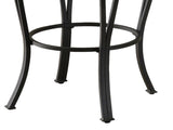 Black Swivel Bar Stool with Upholstered Seat B062P145672
