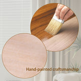 Modern Round Wood Coffee Table 31.3" Natural Finish Accent Table for Living Room W2729P270755