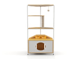 Corner Cat Tower, Cat Tree with Scratching Post, Cat Condo with Feeding Station and Climbing 50538804