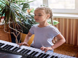 GEP-109 61 Key Lighting Keyboard with Piano Stand, Piano Bench, Built In 10694817