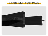 42 Inch Black Relief Finish Entryway Console - T-Leg MDF with 3D Paper Laminate, Narrow 06384392