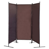 ZUN 6 Ft Modern Room Divider, 3-Panel Folding Privacy Screen w/ Metal Standing, Portable Wall Partition, W2181P163130