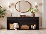 63" Fluted Console Table with 3 Drawers, Long Sofa Table Behind Couch for Living Room, Hallway, W2917P542461