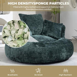 COOLMORE Lazy Sofa Durable Comfort Lounger High Back Bean Bag Chair Couch With Three Pillows for W395P252054