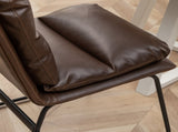 Milos Contemporary Upholstered Dining Chairs, Set of 2, Antique Brown T2574P245417
