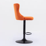 A&A Furniture,Swivel Velvet Barstools Adjusatble Seat Height from 25-33 Inch,17.7inch base, Modern W114359280