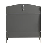 90*58*99cm Three Drawers With Seat Belt Baby Wooden Bed Nursing Table Grey 10709615