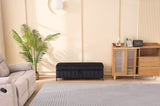 49.21"Wide Velvet Storage Soft Bench for Living Room, Entryway and Bedroom. Black W3118P272645