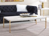 Modern Contemporary Living Room Coffee Table 1pc White and Gold Finish Glam Home Furniture B2741P335228