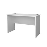 White Minimalist Home Office Work Desk with Cable Management B062P290270