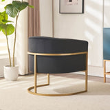 Upholstered velvet chair Gold metal bracket, medieval living room office tea room lounge chair with W2113P228833