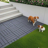 Plastic Interlocking Deck Tiles,44 Pack Patio Deck Tiles,12"x12" Square Waterproof Outdoor All W3022P251835