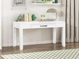 White Finish Writing Desk with Drawer Wooden Furniture 1pc B011P255285