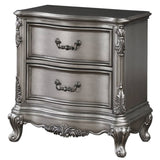 Antique Platinum 2-drawer Nightstand B062P181341