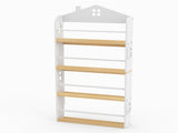 4-Tier House-Shaped Kids Bookshelf, 60.9615.24129.54 cm Front-Facing Book Rack with Anti-Toppling 53973708