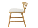 Olivia Indoor Wooden Upholstered Counter Stool, Natural Finish with Beige Upholstery, Windsor Style, N775P346246N