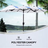 ZUN Outdoor beach umbrella /Double-sided Umbrella （Prohibited by WalMart） 83590773